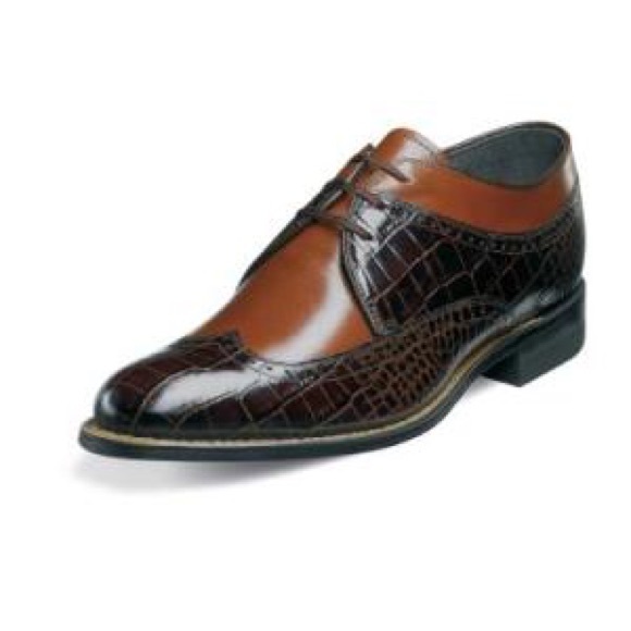 Men’s Stacy Adams Croc Print Wingtip “Dayton” 11M - Picture 4 of 4